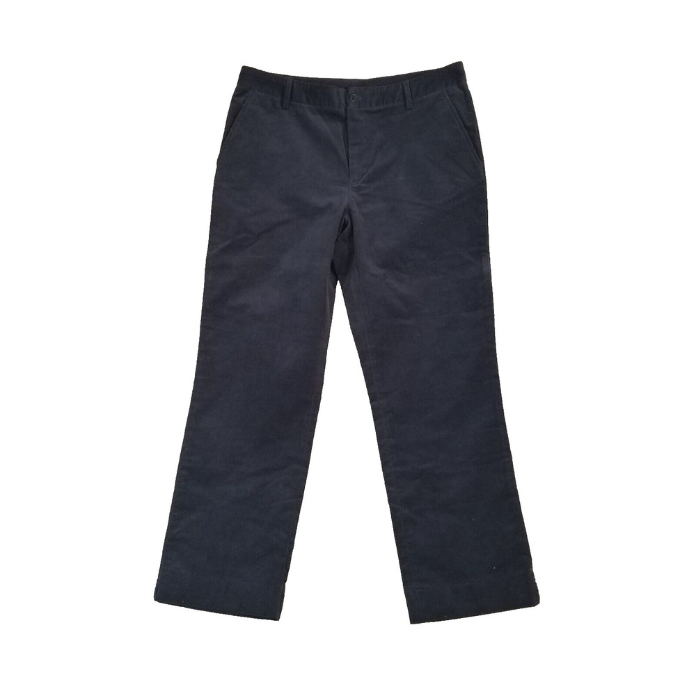 Lauren Ralph Lauren Pants Women 12 Blue Corduroy Straight Retro Stretch Comfort